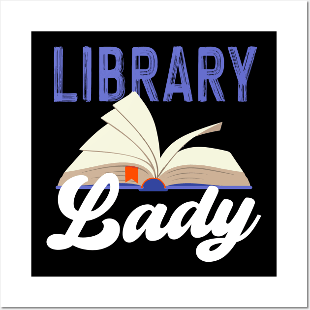 Library Lady Design for Book Lovers, Librarians, & Book Club Members Wall Art by InnerMagic